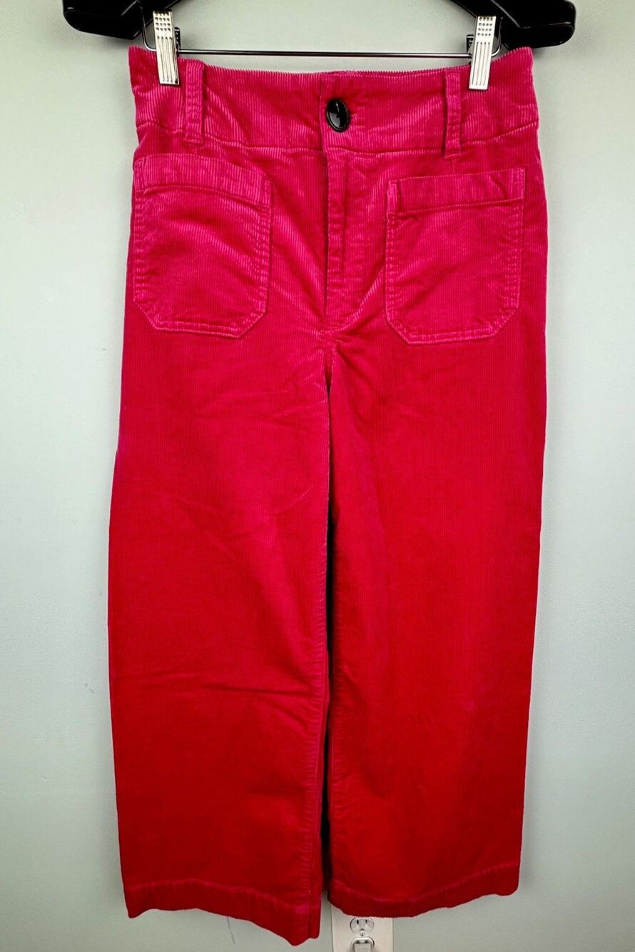 Maeve Anthropologie Women's Sz 26/2 Pink Corduroy Wide Crop Pants Colette